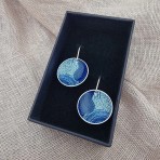 Earrings | Koorie Tales | Colour Season | Domed Earrings | Blues | 22mm Small hook Earrings | Koorie Tales | Colour Season | Domed Earrings | Blues | 22mm Small hook